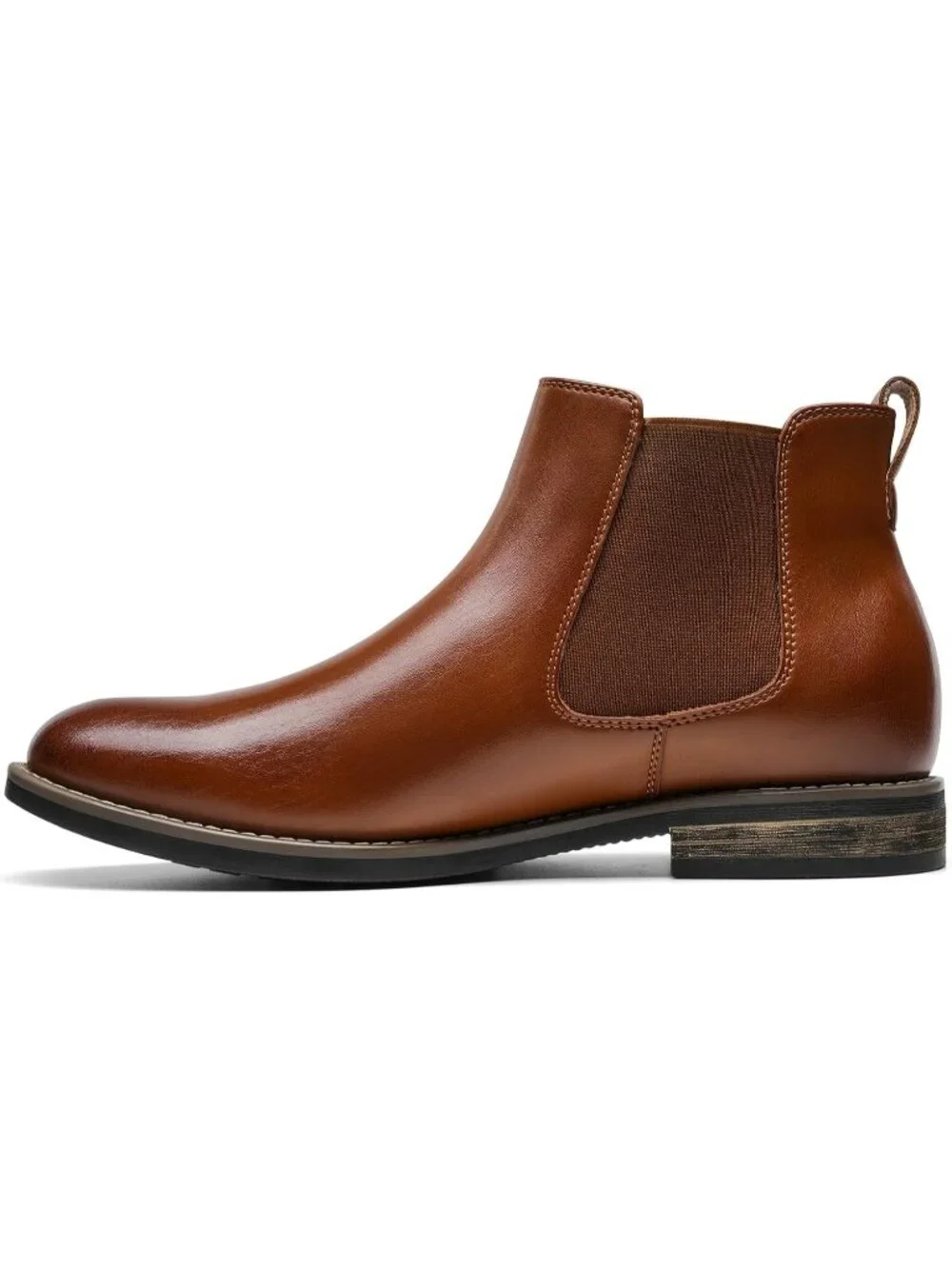 Men's Brown Classic Chelsea Ankle Crease-Resistant Soft Upper Cushioned Boots